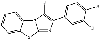 3-CHLORO-2-(3,4-DICHLOROPHENYL)IMIDAZO[2,1-B][1,3]BENZOTHIAZOLE 结构式