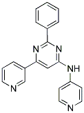 2-PHENYL-6-PYRIDIN-3-YL-N-PYRIDIN-4-YLPYRIMIDIN-4-AMINE 结构式