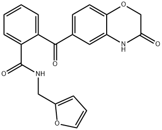 N-(2-FURYLMETHYL)-2-[(3-OXO-3,4-DIHYDRO-2H-1,4-BENZOXAZIN-6-YL)CARBONYL]BENZENECARBOXAMIDE 结构式
