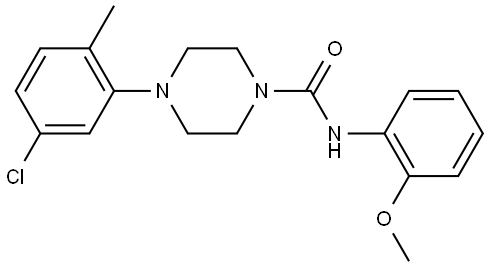 (4-(5-Chloro-2-methylphenyl)piperazinyl)-N-(2-methoxyphenyl)formamide 结构式