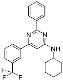 CYCLOHEXYL-[2-PHENYL-6-(3-TRIFLUOROMETHYL-PHENYL)-PYRIMIDIN-4-YL]-AMINE 结构式