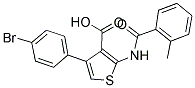 4-(4-BROMOPHENYL)-2-[(2-METHYLBENZOYL)AMINO]THIOPHENE-3-CARBOXYLIC ACID 结构式