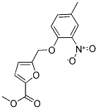 5-((4-甲基-2-硝基苯氧基)甲基)呋喃-2-羧酸酯甲酯 结构式
