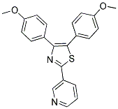 3-[4,5-BIS(4-METHOXYPHENYL)-1,3-THIAZOL-2-YL]PYRIDINE 结构式