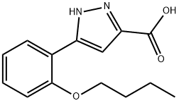 3-(2-丁氧基苯基)-1H-吡唑-5-羧酸 结构式