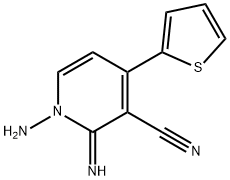 1-AMINO-2-IMINO-4-(2-THIENYL)-1,2-DIHYDRO-3-PYRIDINECARBONITRILE 结构式