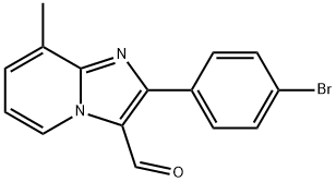 2-(4-溴苯基)-8-甲基咪唑并[1,2-A]吡啶-3-甲醛 结构式