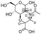 2-ACETAMIDO-3-O-(D-1-CARBOXYETHYL)-2-DEOXY-2-D-GLUCOSE 结构式