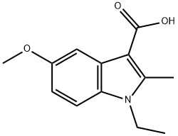 1-乙基-5-甲氧基-2-甲基-1H-吲哚-3-羧酸 结构式