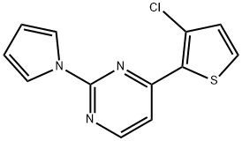 4-(3-CHLORO-2-THIENYL)-2-(1H-PYRROL-1-YL)PYRIMIDINE 结构式