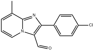 2-(4-氯苯基)-8-甲基咪唑并[1,2-A]吡啶-3-甲醛 结构式