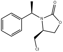 (5R)-5-(氯甲基)-3-[(1R)-1-苯乙基]-2-唑烷酮 结构式