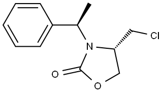 (5R)-5-(氯甲基)-3-[(1R)-1-苯乙基]-2-唑烷酮 结构式