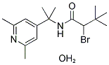N-[Dimethyl-(2,6-dimethylpyridin-4-yl)methyl]-2-bromo-3,3-dimethylbutanamide, hydrate 结构式