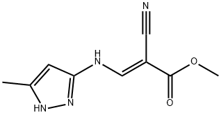 METHYL (E)-2-CYANO-3-[(3-METHYL-1H-PYRAZOL-5-YL)AMINO]-2-PROPENOATE 结构式