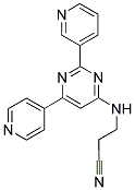 3-[(2-PYRIDIN-3-YL-6-PYRIDIN-4-YLPYRIMIDIN-4-YL)AMINO]PROPANENITRILE 结构式