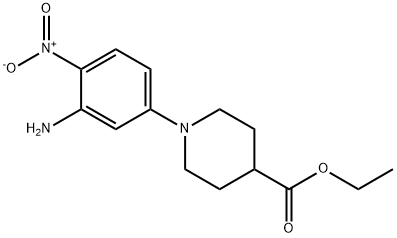 ETHYL 1-(3-AMINO-4-NITROPHENYL)-4-PIPERIDINECARBOXYLATE 结构式