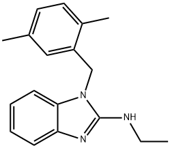 1-(2,5-DIMETHYLBENZYL)-N-ETHYL-1H-1,3-BENZIMIDAZOL-2-AMINE 结构式