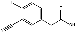 3-氰基-4-氟苯乙酸 结构式