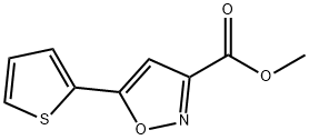 5-(2-噻吩基)异噁唑-3-甲酸甲酯 结构式