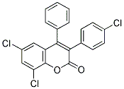 6,8-DICHLORO-3-(4'-CHLOROPHENYL)-4-PHENYL COUMARIN 结构式