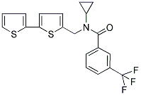 N-CYCLOPROPYL-N-[(5-(2-THIENYL)-2-THIENYL)METHYL]-3-(TRIFLUOROMETHYL)BENZAMIDE 结构式