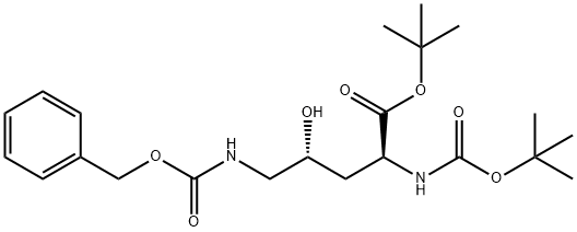 TERT-BUTYL-(2S,4R)-N'-(BENZYLOXYCARBONYL)-N'-(BENZYLOXYCARBONYL)-4-HYDROXYORNITHINATE 结构式