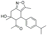 1-[6-HYDROXY-4-(4-ISOPROPYLPHENYL)-3,6-DIMETHYL-4,5,6,7-TETRAHYDRO-2,1-BENZISOXAZOL-5-YL]ETHANONE 结构式