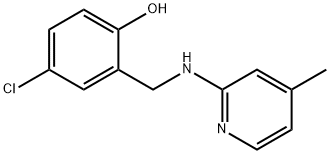 4-CHLORO-2-([(4-METHYL-2-PYRIDINYL)AMINO]METHYL)BENZENOL 结构式
