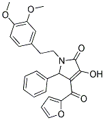 1-(3,4-DIMETHOXYPHENETHYL)-4-(FURAN-2-CARBONYL)-3-HYDROXY-5-PHENYL-1H-PYRROL-2(5H)-ONE 结构式