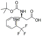BOC-(S)-3-AMINO-3-(2-TRIFLUOROMETHYL-PHENYL)-PROPIONIC ACID 结构式