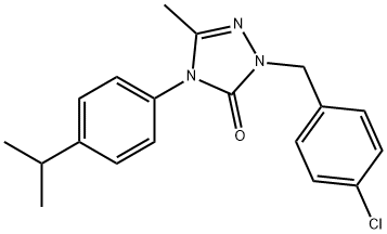 2-(4-CHLOROBENZYL)-4-(4-ISOPROPYLPHENYL)-5-METHYL-2,4-DIHYDRO-3H-1,2,4-TRIAZOL-3-ONE 结构式