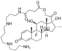 1,4-PREGNADIEN-9-ALPHA-FLUORO-16-ALPHA-METHYL-11-BETA, 17,21-TRIOL-3,20-DIONE 21-HEMISUCCINATE : SPERMINE 结构式