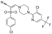 2-((4-CHLOROPHENYL)SULFONYL)-3-(4-(3-CHLORO-5-(TRIFLUOROMETHYL)(2-PYRIDYL))PIPERAZINYL)PROP-2-ENENITRILE 结构式