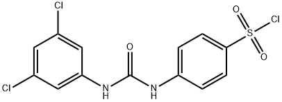 4-[3-(3,5-DICHLORO-PHENYL)-UREIDO]-BENZENESULFONYL CHLORIDE 结构式