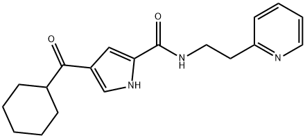 4-(环己烷羰基)-N-(2-(吡啶-2-基)乙基)-1H-吡咯-2-甲酰胺 结构式