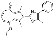 8-Ethoxy-1,3-dimethyl-2-(5-methyl-4-phenyl-1,3-thiazol-2-yl)cyclohepta[c]pyrrol-4(2H)-one 结构式