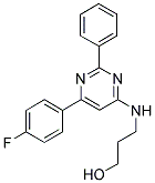 3-([6-(4-FLUOROPHENYL)-2-PHENYLPYRIMIDIN-4-YL]AMINO)PROPAN-1-OL 结构式