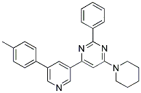 2-PHENYL-4-PIPERIDIN-1-YL-6-(5-P-TOLYL-PYRIDIN-3-YL)-PYRIMIDINE 结构式