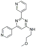 N-(2-METHOXYETHYL)-2-PYRIDIN-3-YL-6-PYRIDIN-4-YLPYRIMIDIN-4-AMINE 结构式