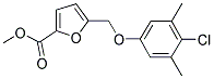5-(4-CHLORO-3,5-DIMETHYL-PHENOXYMETHYL)-FURAN-2-CARBOXYLIC ACID METHYL ESTER 结构式