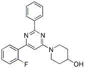 1-[6-(2-FLUOROPHENYL)-2-PHENYLPYRIMIDIN-4-YL]PIPERIDIN-4-OL 结构式