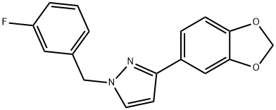 3-(1,3-BENZODIOXOL-5-YL)-1-(3-FLUOROBENZYL)-1H-PYRAZOLE 结构式