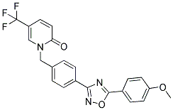 1-[4-[5-(4-METHOXYPHENYL)-1,2,4-OXADIAZOL-3-YL]BENZYL]-5-(TRIFLUOROMETHYL)-2-PYRIDONE 结构式