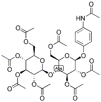 4-AMINOPHENYL 2,3,6-TRI-O-ACETYL-4-O-(2,3,4,6-TETRA-O-ACETYL-BETA-D-GLUCOPYRANOSYL)-BETA-D-GLUCOPYRANOSIDE 结构式