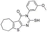 2-MERCAPTO-3-(3-METHOXY-PHENYL)-3,5,6,7,8,9-HEXAHYDRO-10-THIA-1,3-DIAZA-BENZO[A]AZULEN-4-ONE 结构式
