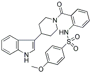 4-(1H-Indol-3-yl)-1-[2-(((4-methoxyphenyl)sulphonyl)amino)benzoyl]piperidine 结构式