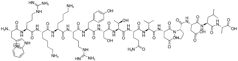 H-Trp-Arg-Lys-Lys-Arg-Tyr-Ser-Thr-Gln-Val-Asp-Pro-Asp-Leu-Ala-OH 结构式
