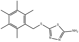 2-AMINO-5-(PENTAMETHYLBENZYLTHIO)1,3,4-THIADIAZOLE 结构式