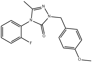4-(2-FLUOROPHENYL)-2-(4-METHOXYBENZYL)-5-METHYL-2,4-DIHYDRO-3H-1,2,4-TRIAZOL-3-ONE 结构式